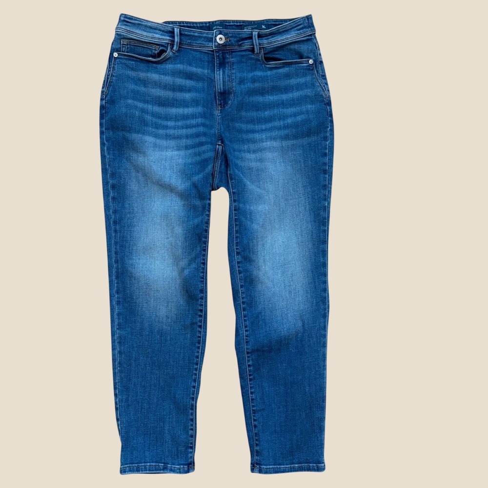 J. Jill Authentic Fit Slim Ankle Jeans Womens 16R Medium Wash Stretch Denim
